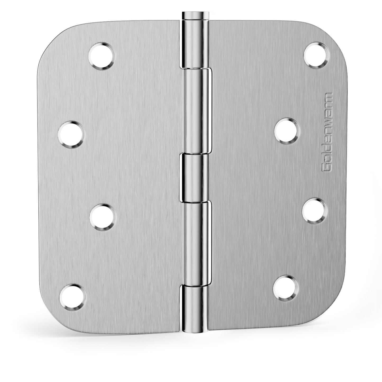 Stainless Steel 4 Inch with 5/8" Radius Corners Satin Nickel Brushed Door Hinges