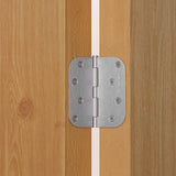 Stainless Steel 4 Inch with 5/8" Radius Corners Satin Nickel Brushed Door Hinges