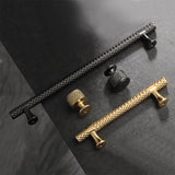 Shiny Modern Zinc Alloy Titanium Gold Black Door Handles