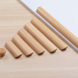 Morden Solid Wood Cabinet Drawer Pulls Wardrobe Handles Knobs for Home