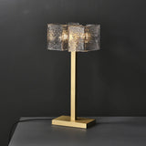 glass lampshade bedside table lamp
