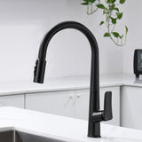 Deck Mounted Pull Out Hot Cold Mixer Kitchen Sink Faucet
