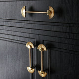 Gold Brass Scalloped Wardrobe Cabinet Pulls
