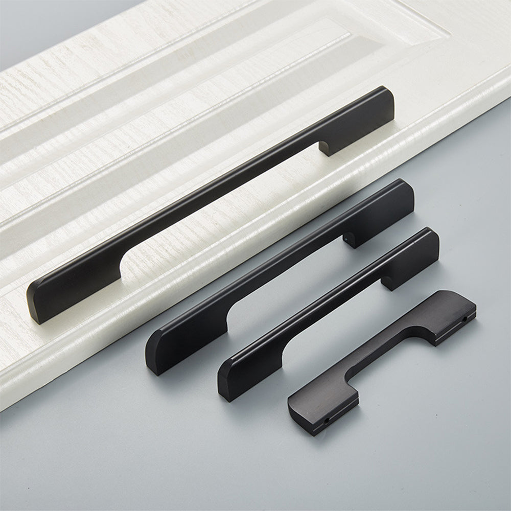 Modern Black Long Cabinet and Drawer Handles