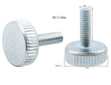 Goldenwarm M3 x 10mm Flat Knurled Head Fully Threaded Thumb Screws（30pec)