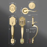 Zinc Alloy Entry Door Lock Front Door Handlesets