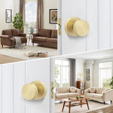 Heavy Duty Zinc Alloy Indoor Rounded Bathroom Door knobs