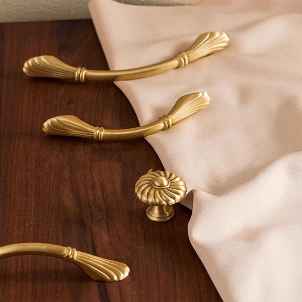 Pure Brass Shell Dresser Handles
