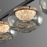 Smoked glass chandelier