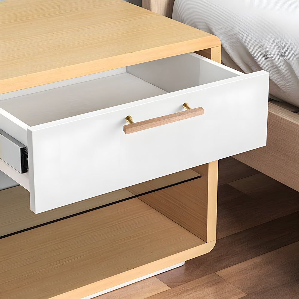 Brass Base Wooden Square Cabinet Handles
