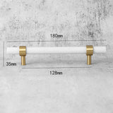 Stylish Marble & Zinc Alloy T-Bar Kitchen Cabinet Handles