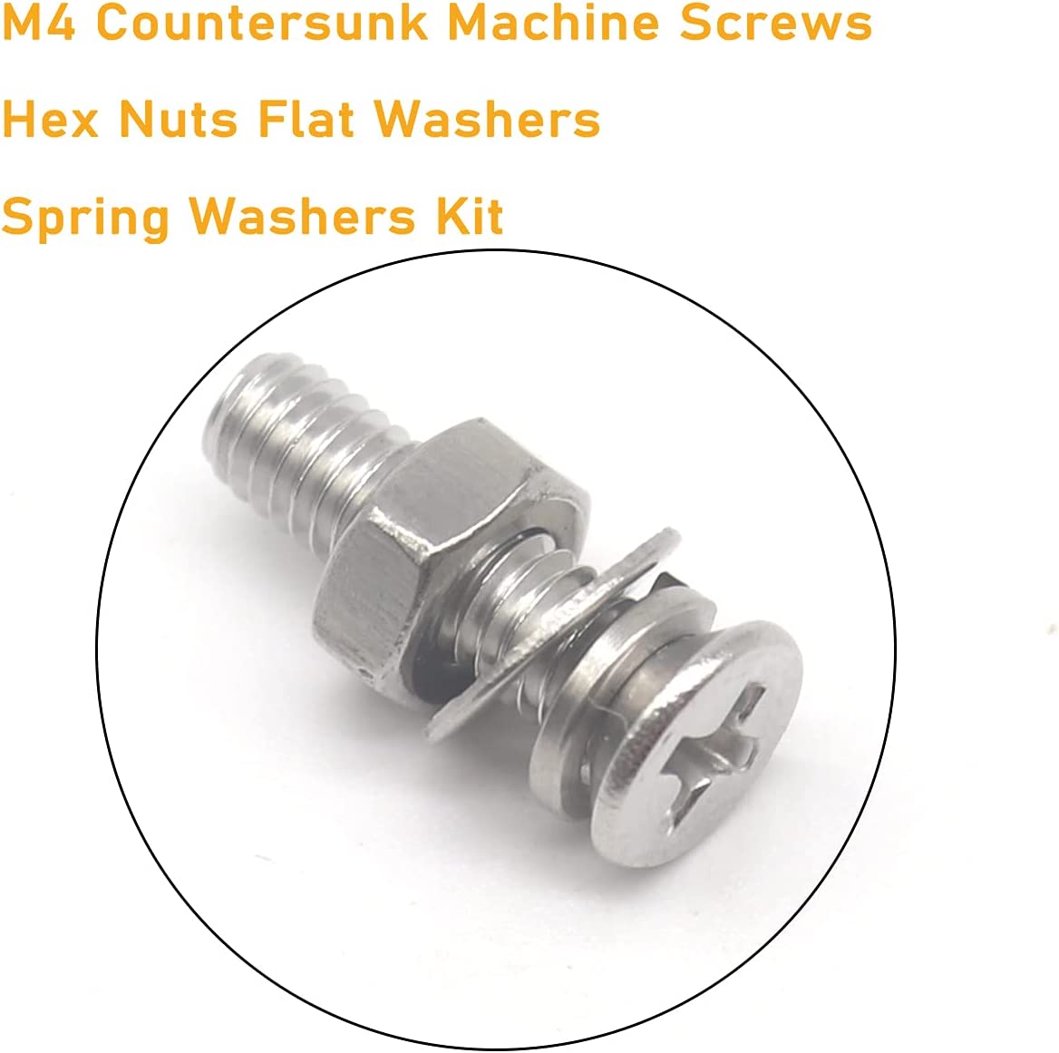 Goldenwarm 2/5inlength Phillips Flat Head Zinc Plated Machine Screw