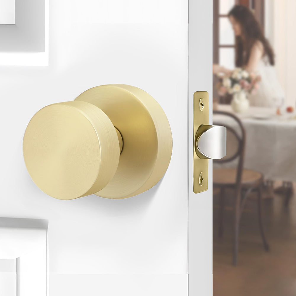 Heavy Duty Zinc Alloy Indoor Rounded Bathroom Door knobs