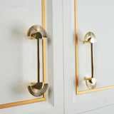 Gold Brass Scalloped Wardrobe Cabinet Pulls