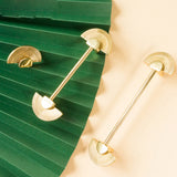 Gold Brass Scalloped Wardrobe Cabinet Pulls