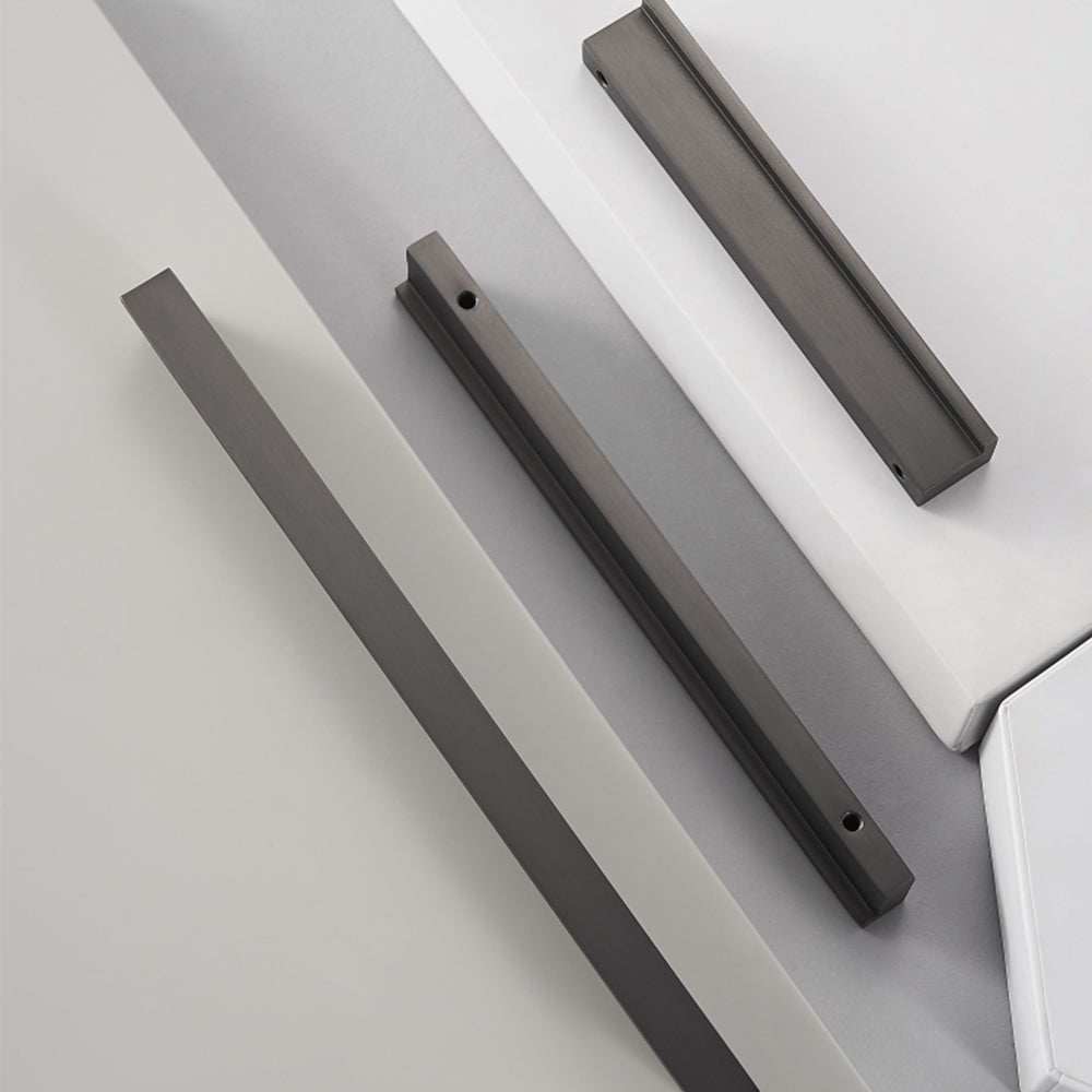 Solid Brass Door Handles Modern Fashion Grey Cabinet and Drawer Hardware Pulls