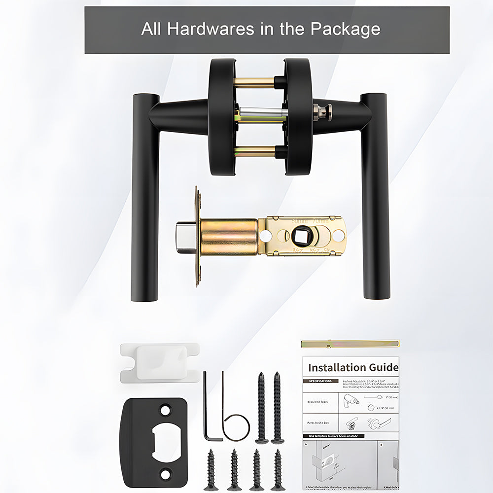 Zinc Alloy Gold Black Door Lever Handles