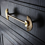 Gold Brass Scalloped Wardrobe Cabinet Pulls
