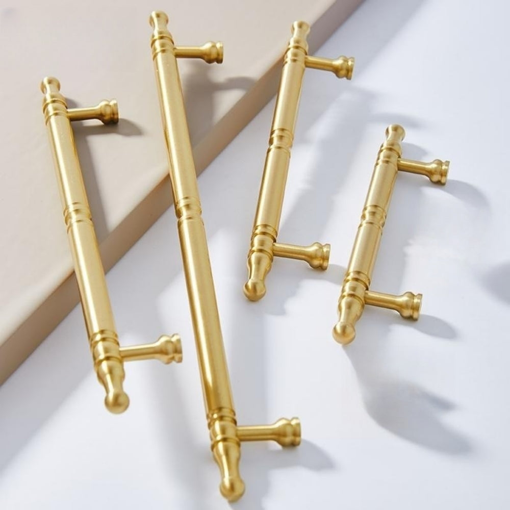 Antique Gold Door Handles Vintage Kitchen Cabinet Pulls