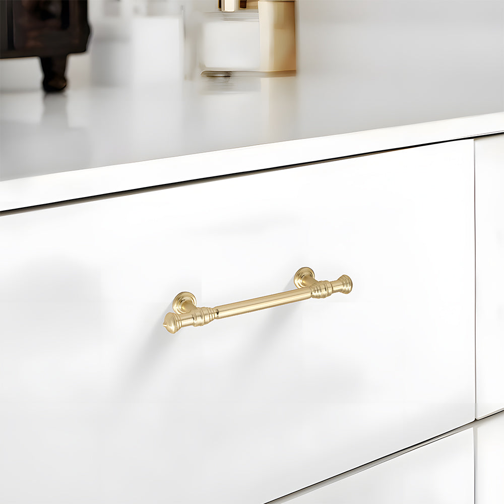 Light Luxury French Gold Wardrobe Door Drawer Cabinet Handles