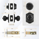 Keyed Entry Front Door Knob Set with Deadbolt