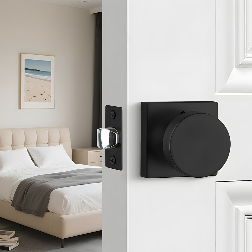Privacy Square Door Knobs for Doors Bathroom Bedroom