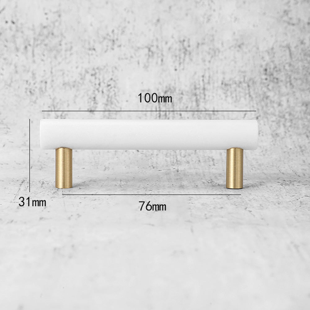 Modern Marble&ZincAlloy T-Bar Kitchen Cabinet Pulls