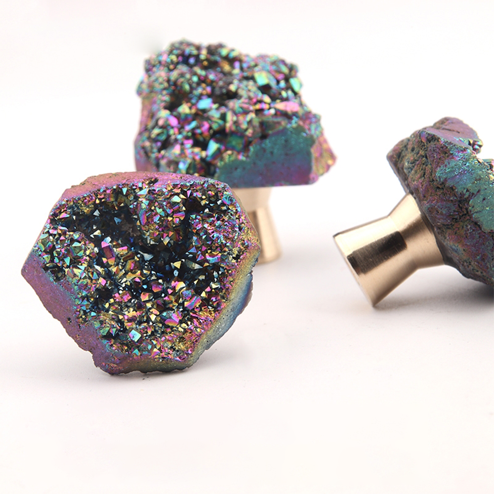 Shining Crystal Single Hole Crystal Wardrobe Knob