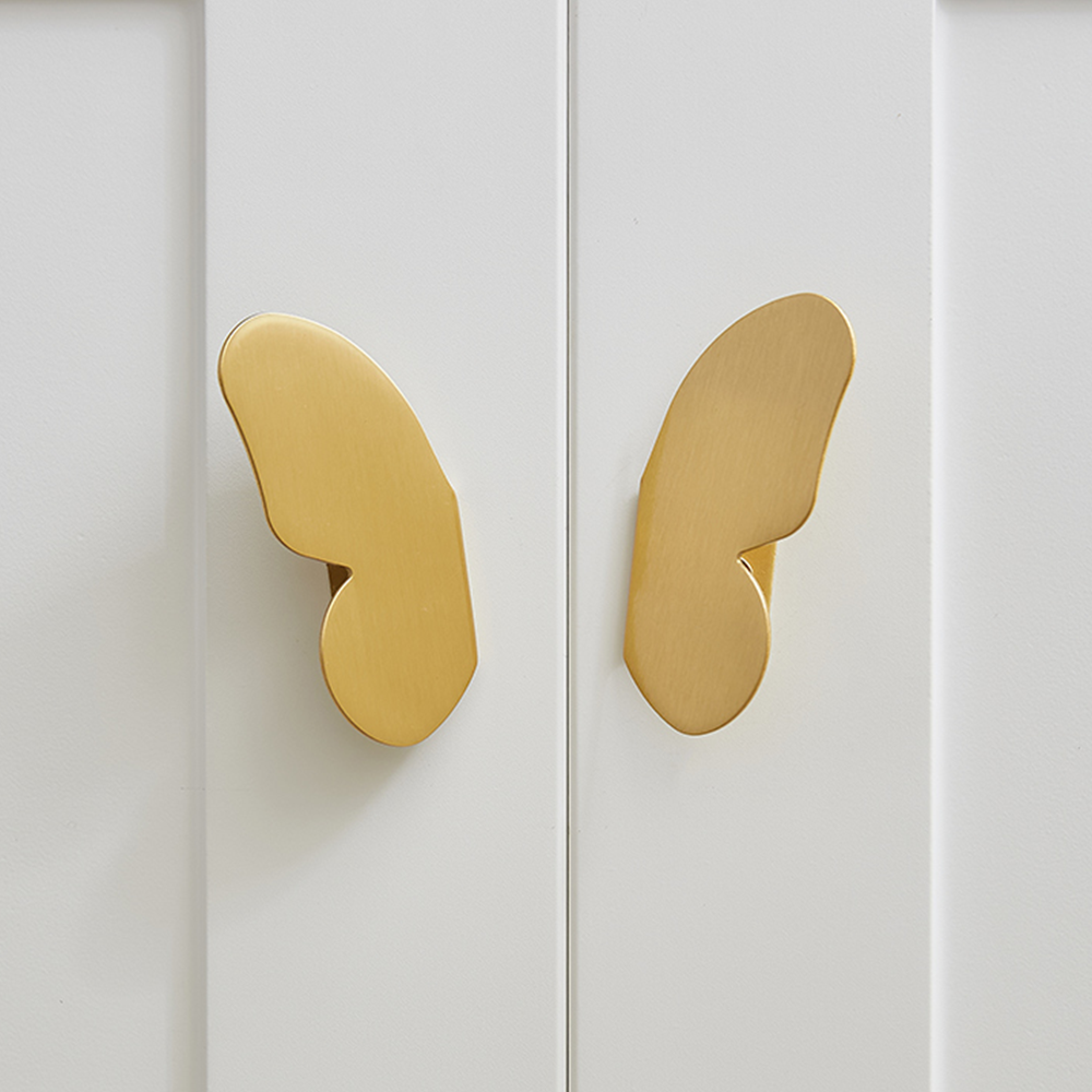 Unique Butterfly Drawer Pulls Modern Black Wardrobe Knob Cabinet Pulls