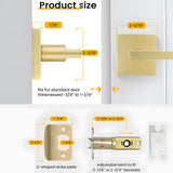 Brushed Gold Decorative Interior Door Lever Door Handle