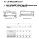 Silver Soft Close Undermount Slides Drawer Slides