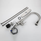 Brushed Nickel Stainless Steel Kitchen Faucet with Pull Down Sprayer