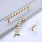 Modern Solid Brass Kitchen Cabinet Knobs and Handles