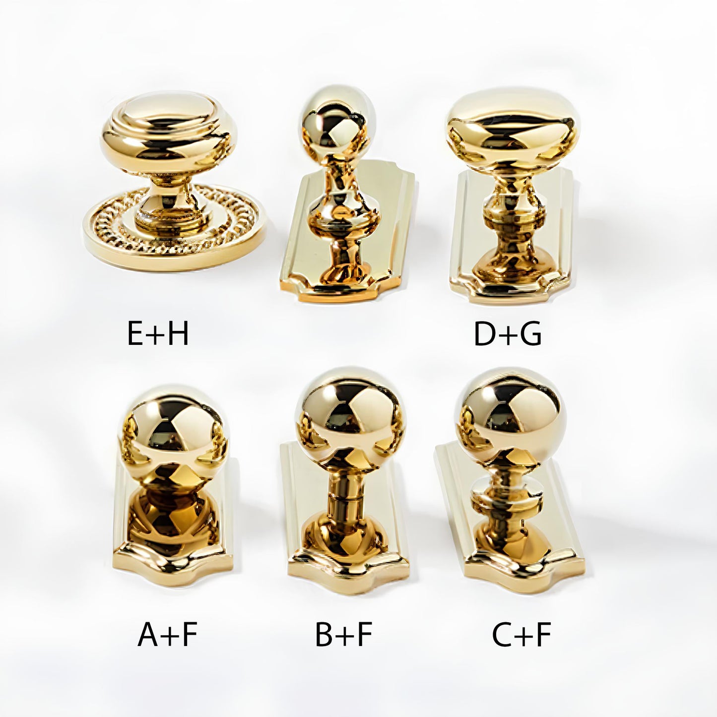 Beautify Holes Gold Kitchen Cabinets knobs with Backplate