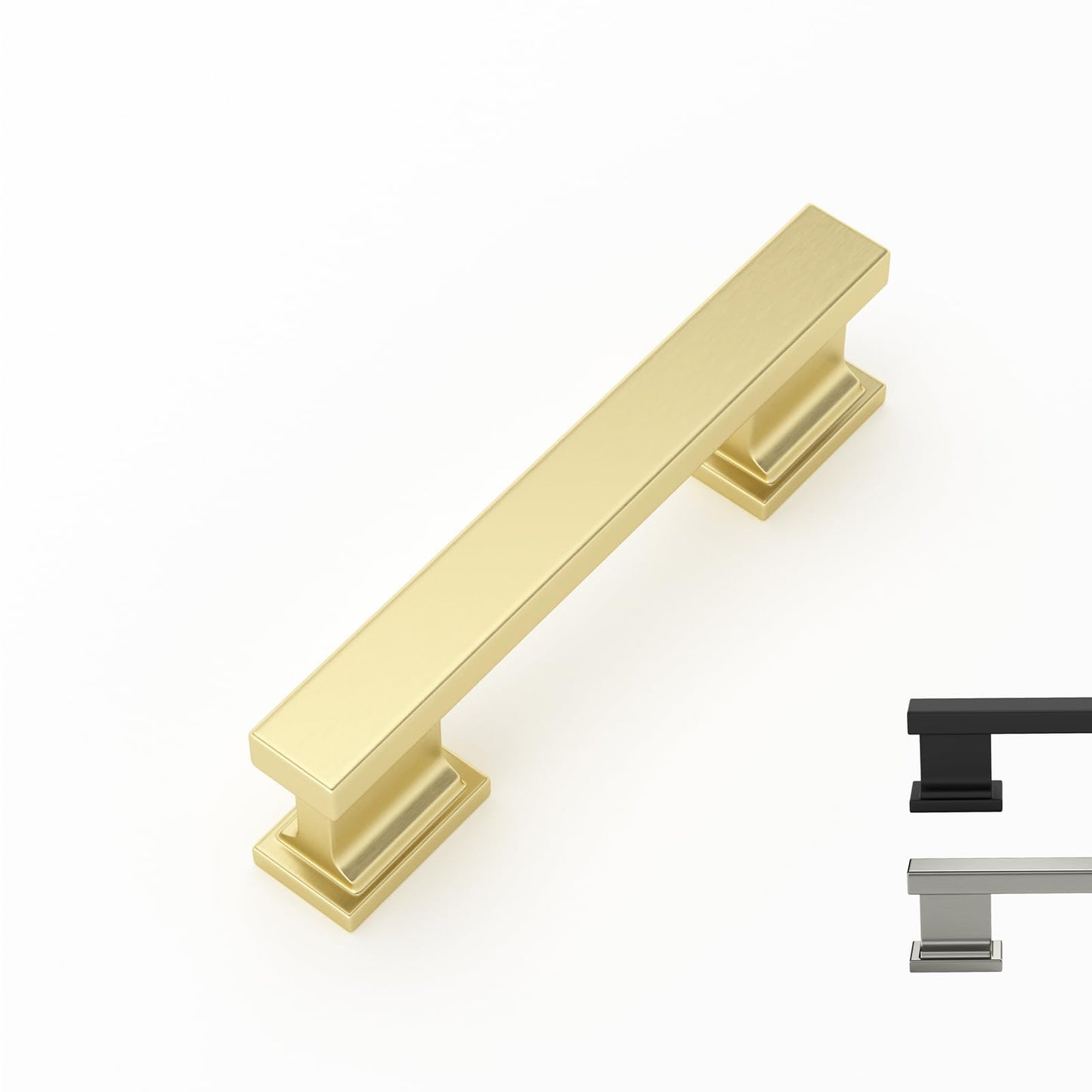 Cabinet Pulls Black & Silver Solid Aluminum Alloy Kitchen Handles