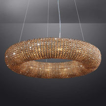 Crystal Halo Round LED Chandelier 41" Halo Lighting Fixture
