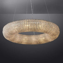 Crystal Halo Round LED Chandelier 41" Halo Lighting Fixture
