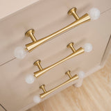 Personality Crystal Brass French Light Luxury Style Wardrobe Cabinet  Pull
