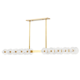 austen linear chandelier aged brass