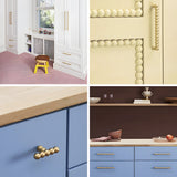 Vintage Spherical Brass Cabinet Handles