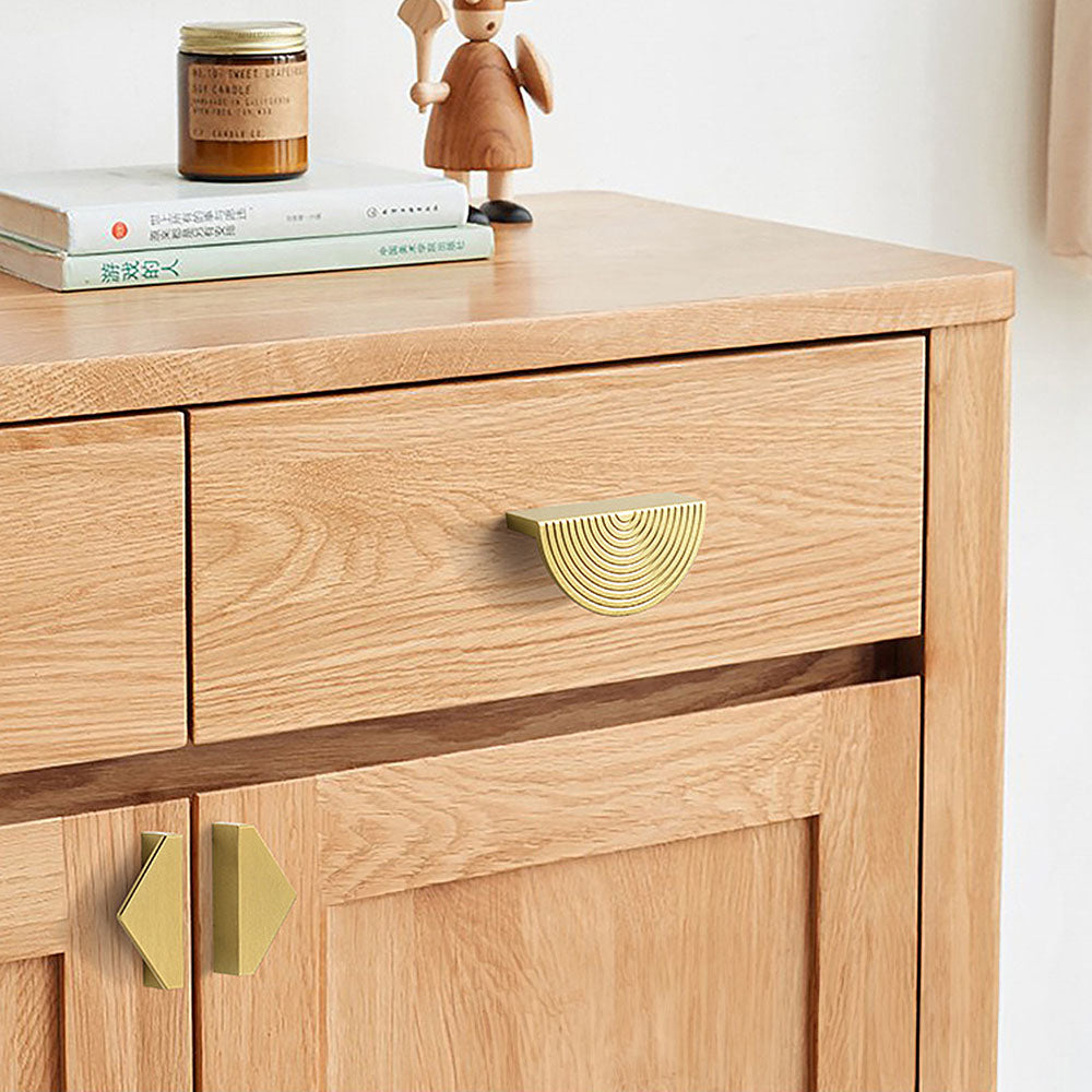 Unique Modern Semi-Circular Gold Kitchen Cabinet Door Handle