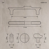 Modern Zinc Alloy T Bar Square Cabinet Pulls