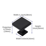 Square Zinc Alloy Kitchen Cabinet Knobs