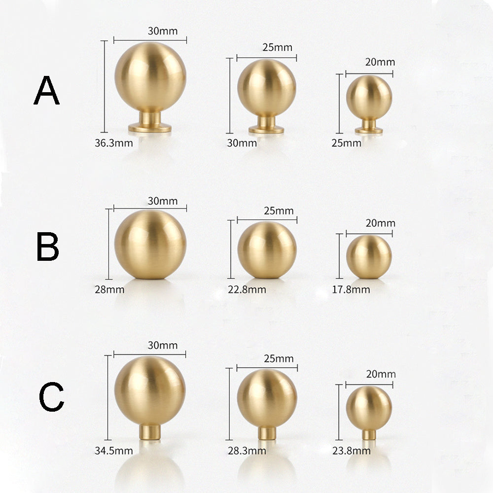 Champagne Gold Round Cabinet Knobs