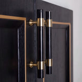 French Crystal Marble Brass Cabinet Drawer Handle