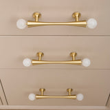 Personality Crystal Brass French Light Luxury Style Wardrobe Cabinet  Pull
