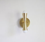 brass double-head sconce