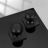 Black Simple Round Dummy Door Knob for French Doors