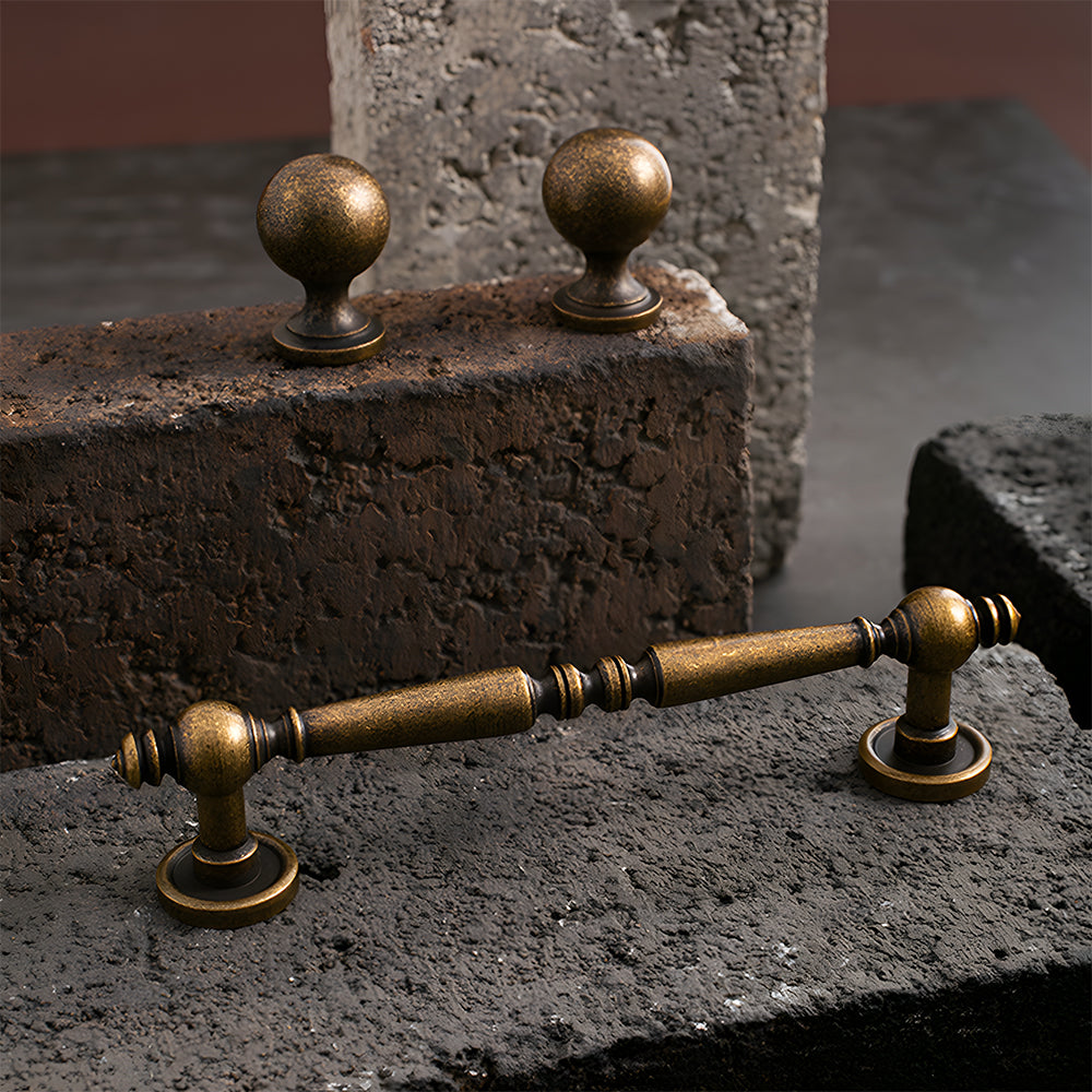 Vintage Simple Solid Brass Cabinet Pulls