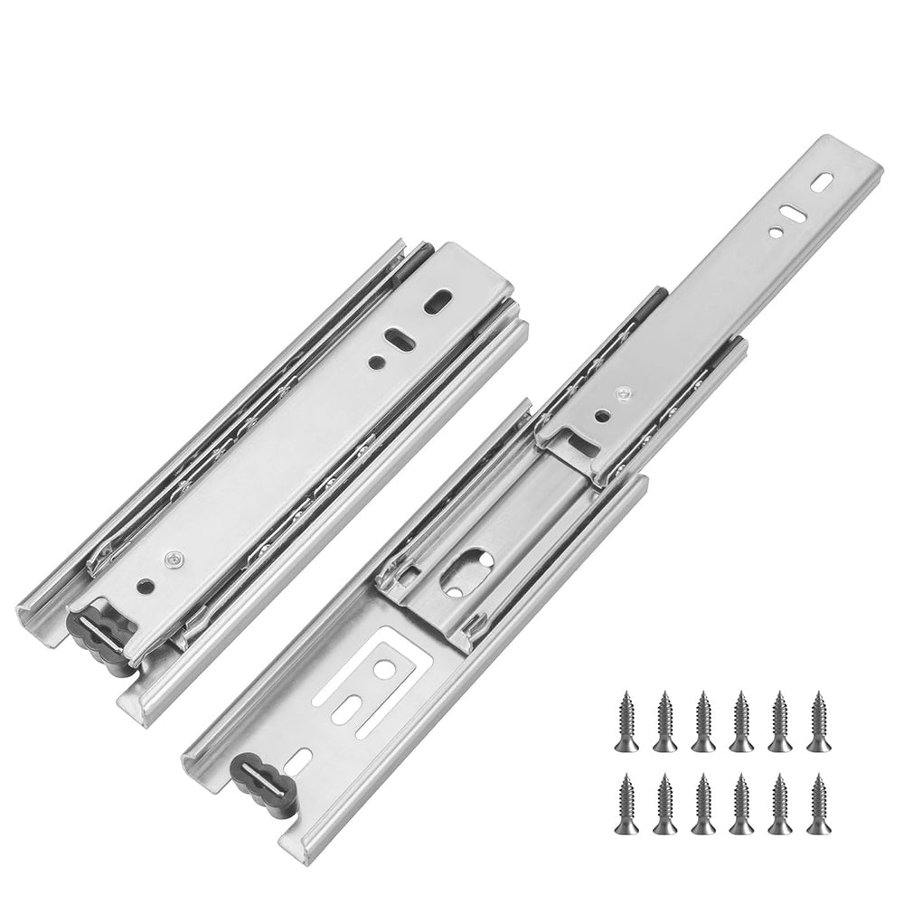 Short Side Mount Full Extension Silver Drawer Slides for Small Drawers